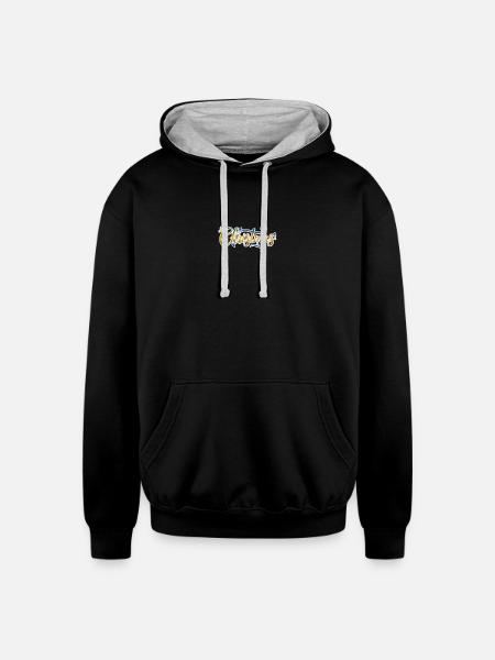 Christmas - Unisex Contrast Hoodie - black/heather gray