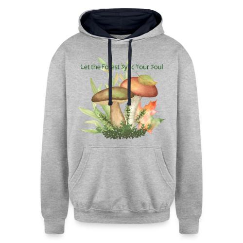 Unplug Series with Logo - Unisex Contrast Hoodie