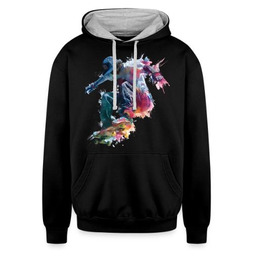 Skateboarding: Ride the Colors - Unisex Contrast Hoodie