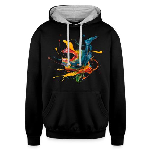 Chromatic Flow - Unisex Contrast Hoodie