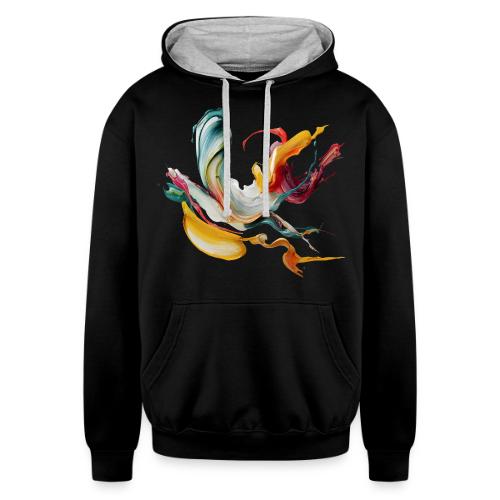 Abstract Chaos - Unisex Contrast Hoodie
