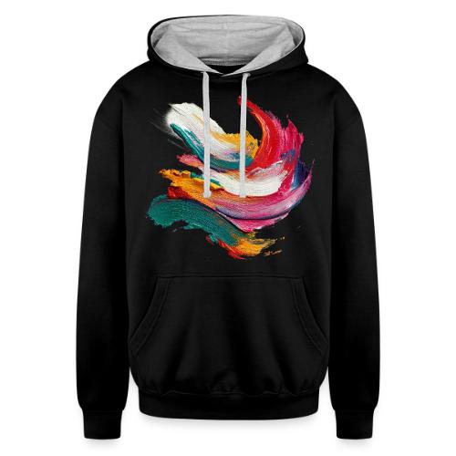 Colorful brushstrokes - Unisex Contrast Hoodie