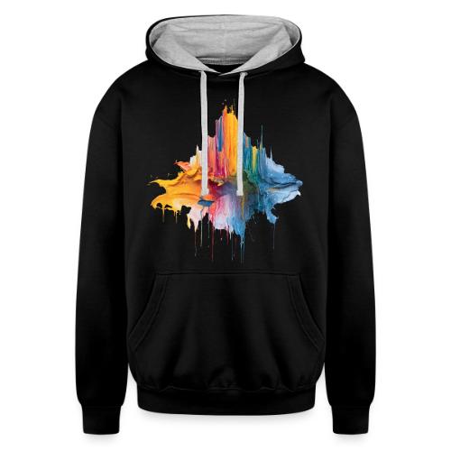 Impasto Spectrum - Unisex Contrast Hoodie