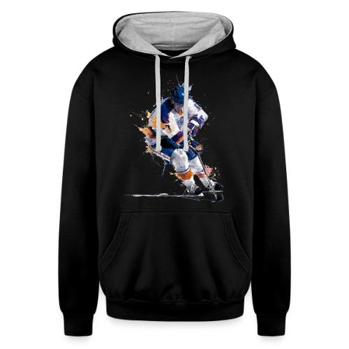 Hockey: Icy Streaks - Unisex Contrast Hoodie