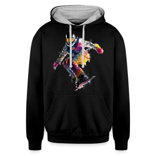 Snowboarding: Frozen Palette - Unisex Contrast Hoodie