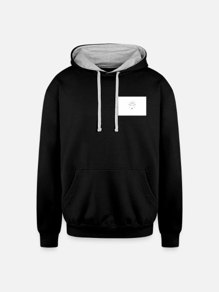 umbrella - Unisex Contrast Hoodie - black/heather gray