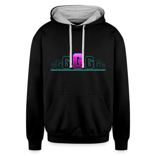 Letter G – Capital Varsity Alphabet Monogram - Unisex Contrast Hoodie