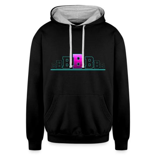 Letter B – Capital Varsity Alphabet Monogram - Unisex Contrast Hoodie