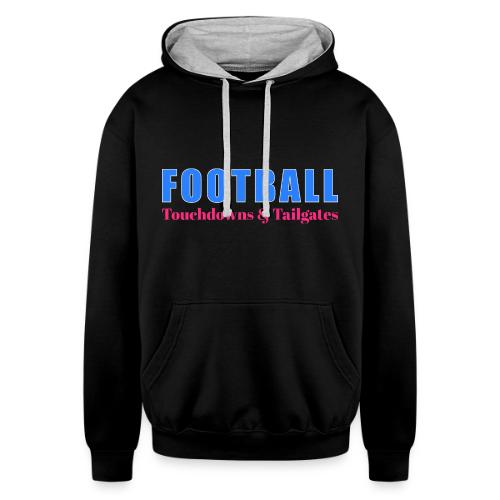 Football Touchdowns & Tailgates Design - Unisex Contrast Hoodie