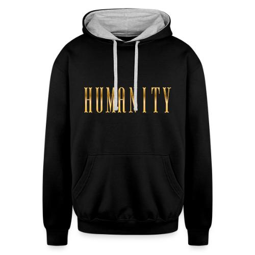Golden Humanity Statement - Unisex Contrast Hoodie