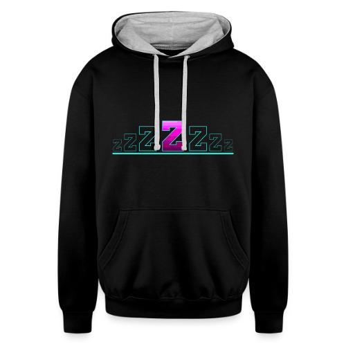 Letter Z – Capital Varsity Alphabet Monogram - Unisex Contrast Hoodie