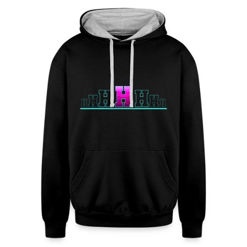 Letter H – Capital Varsity Alphabet Monogram - Unisex Contrast Hoodie