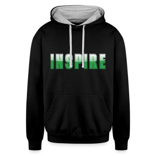 Inspire Word Art Design - Unisex Contrast Hoodie