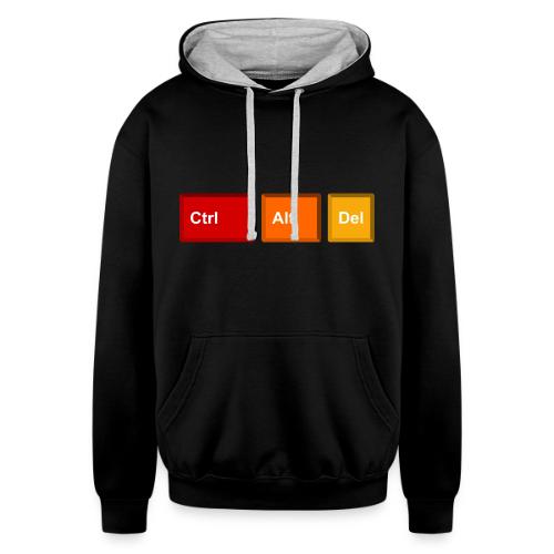 CTRL + ALT + DEL - Unisex Contrast Hoodie