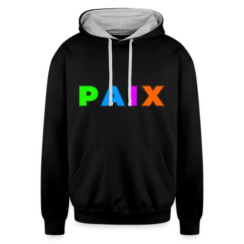 Peace in Colour - Unisex Contrast Hoodie