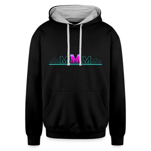 Letter M – Capital Varsity Alphabet Monogram - Unisex Contrast Hoodie