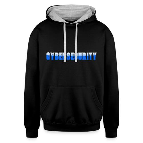 Cybersecurity Word Art Design - Unisex Contrast Hoodie