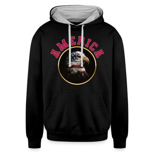 America Soars - Unisex Contrast Hoodie