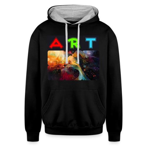 Waves of Art - Unisex Contrast Hoodie