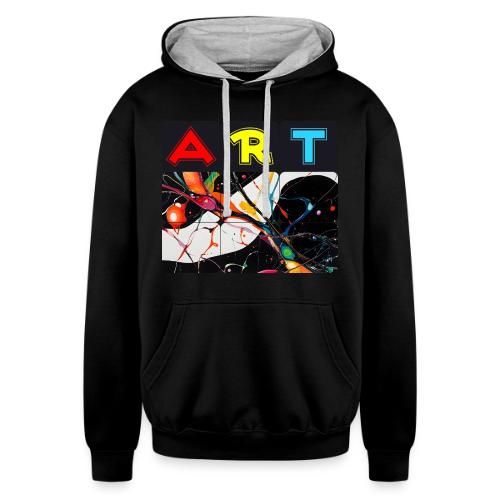 Art in Motion: Color Unleashed - Unisex Contrast Hoodie
