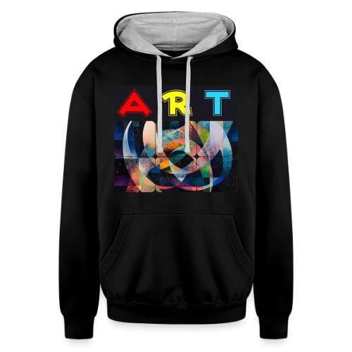 Art of Stripes and Shades - Unisex Contrast Hoodie