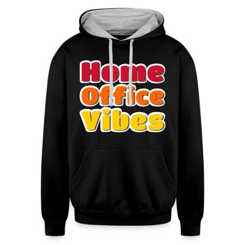Home Office Vibes Remote Work Design - Unisex Contrast Hoodie