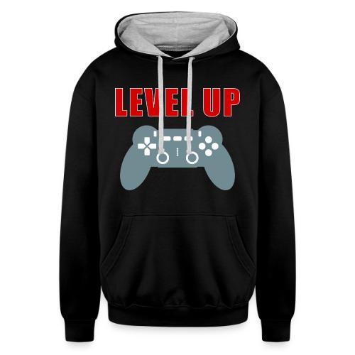 Level Up Gamer Controller Apparel - Unisex Contrast Hoodie