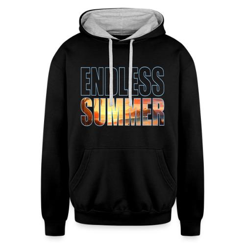 Golden Summer Vibes - Unisex Contrast Hoodie