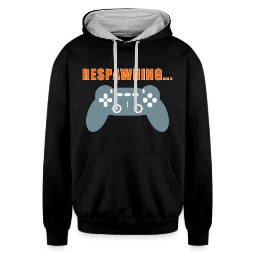 Respawning Gamer Controller Design - Unisex Contrast Hoodie