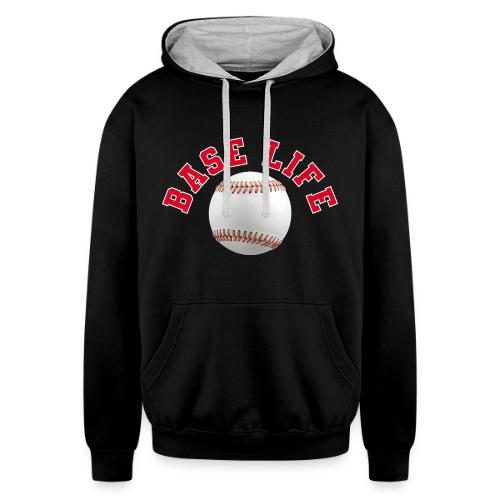 Baseball: Base Life Vibes - Unisex Contrast Hoodie