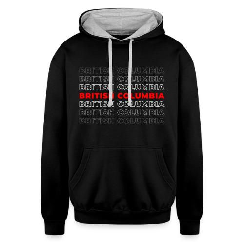 British Columbia Bold - Unisex Contrast Hoodie