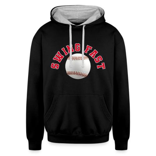 Baseball: Swing Fast Energy - Unisex Contrast Hoodie