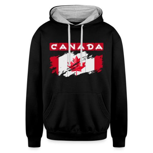 Canada, Inspired by the Canadian flag - Unisex Contrast Hoodie
