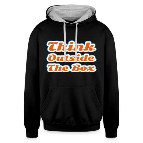 Think Outside the Box — Creative Mindset Script - Unisex Contrast Hoodie