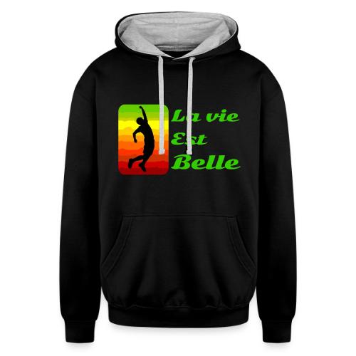 La vie est belle - Unisex Contrast Hoodie