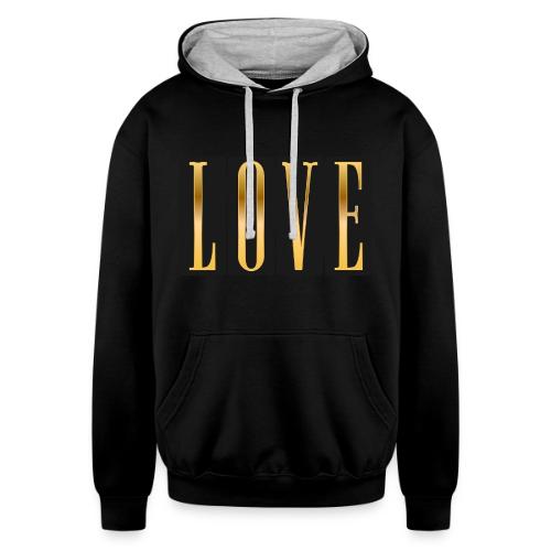 Golden Love - Unisex Contrast Hoodie