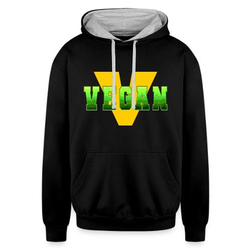 Vegan Energy V - Unisex Contrast Hoodie