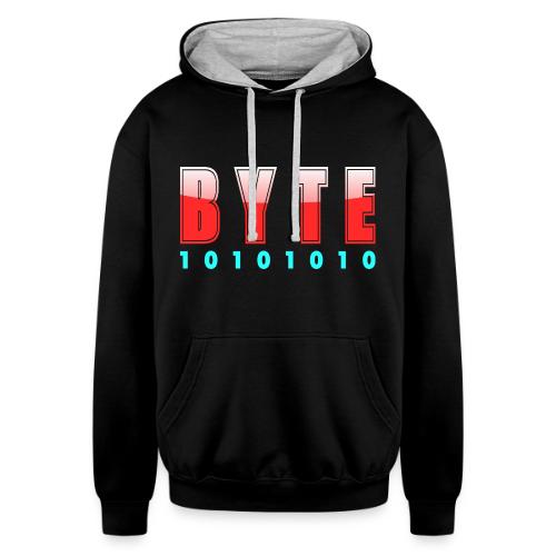 BYTE Binary Code Design - Unisex Contrast Hoodie