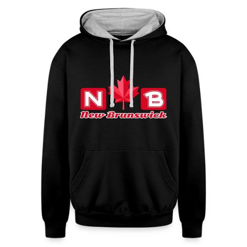 New Brunswick, province of Canada - Unisex Contrast Hoodie