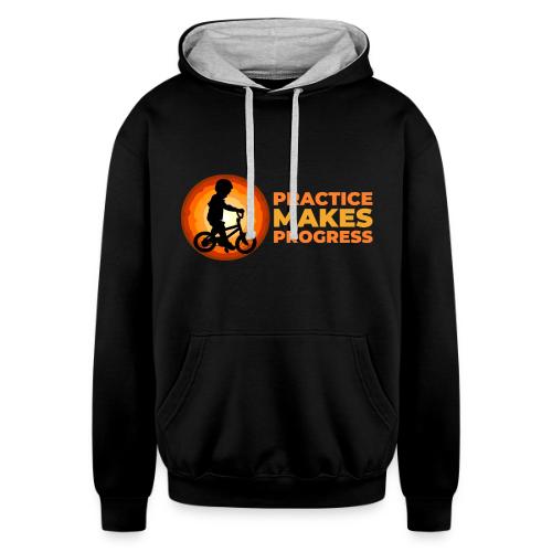 Practice makes progress - Unisex Contrast Hoodie