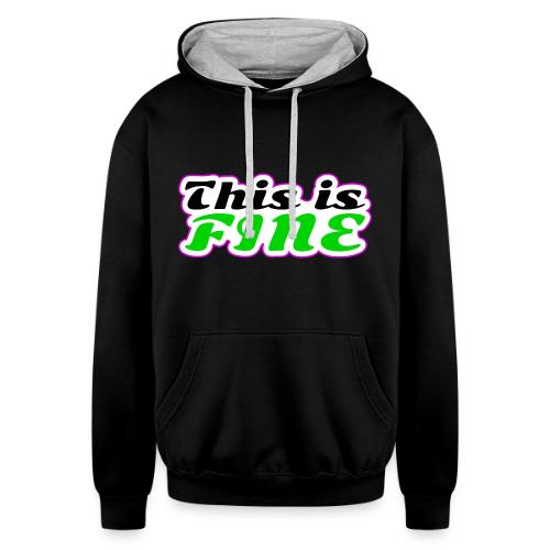 This Is Fine Balance - Unisex Contrast Hoodie