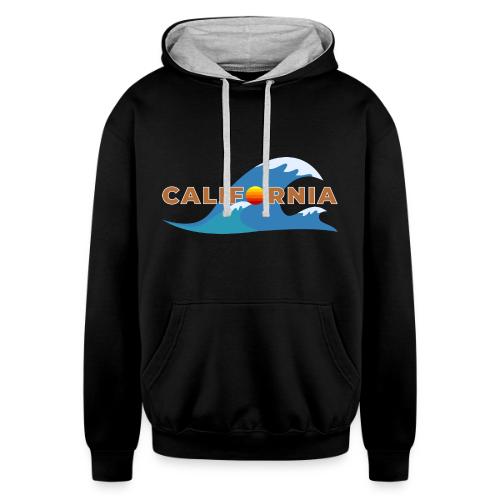 Blue Wave California - Unisex Contrast Hoodie