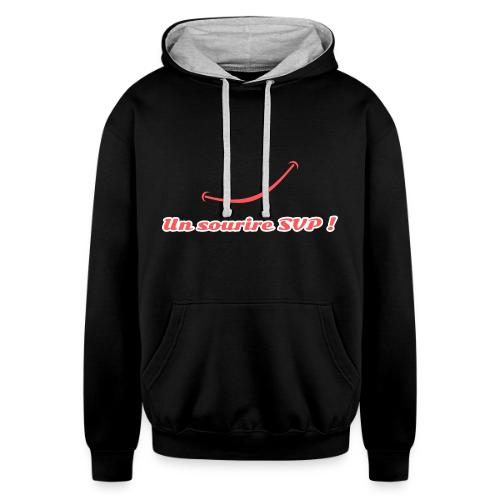 A smile, please! - Unisex Contrast Hoodie