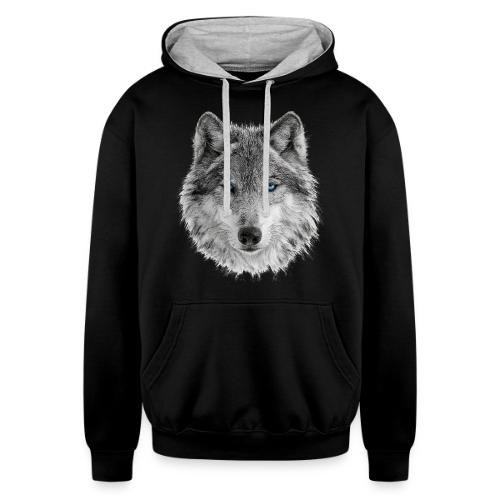 Frost-Eyed Alpha - Unisex Contrast Hoodie