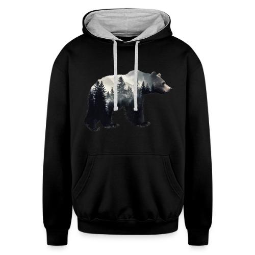 Forest Within the Bear - Unisex Contrast Hoodie