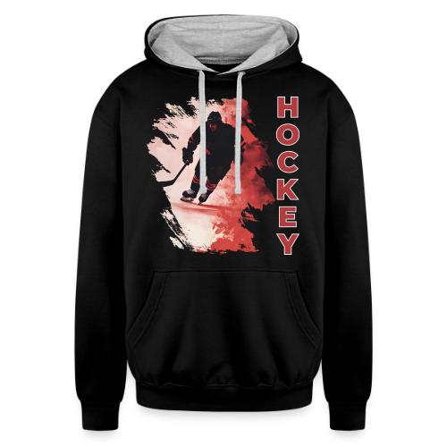 Hockey Fire - Unisex Contrast Hoodie