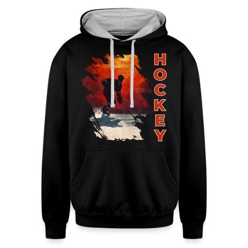 Hockey Vibes - Unisex Contrast Hoodie