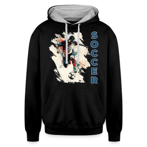 Soccer Power Move - Unisex Contrast Hoodie