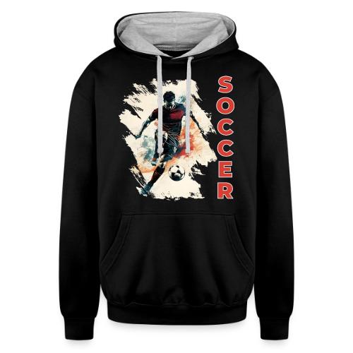 Soccer Blaze - Unisex Contrast Hoodie