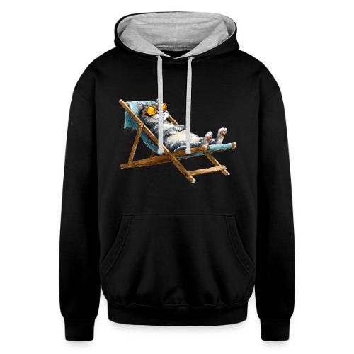 Sunshine Cat Mode - Unisex Contrast Hoodie